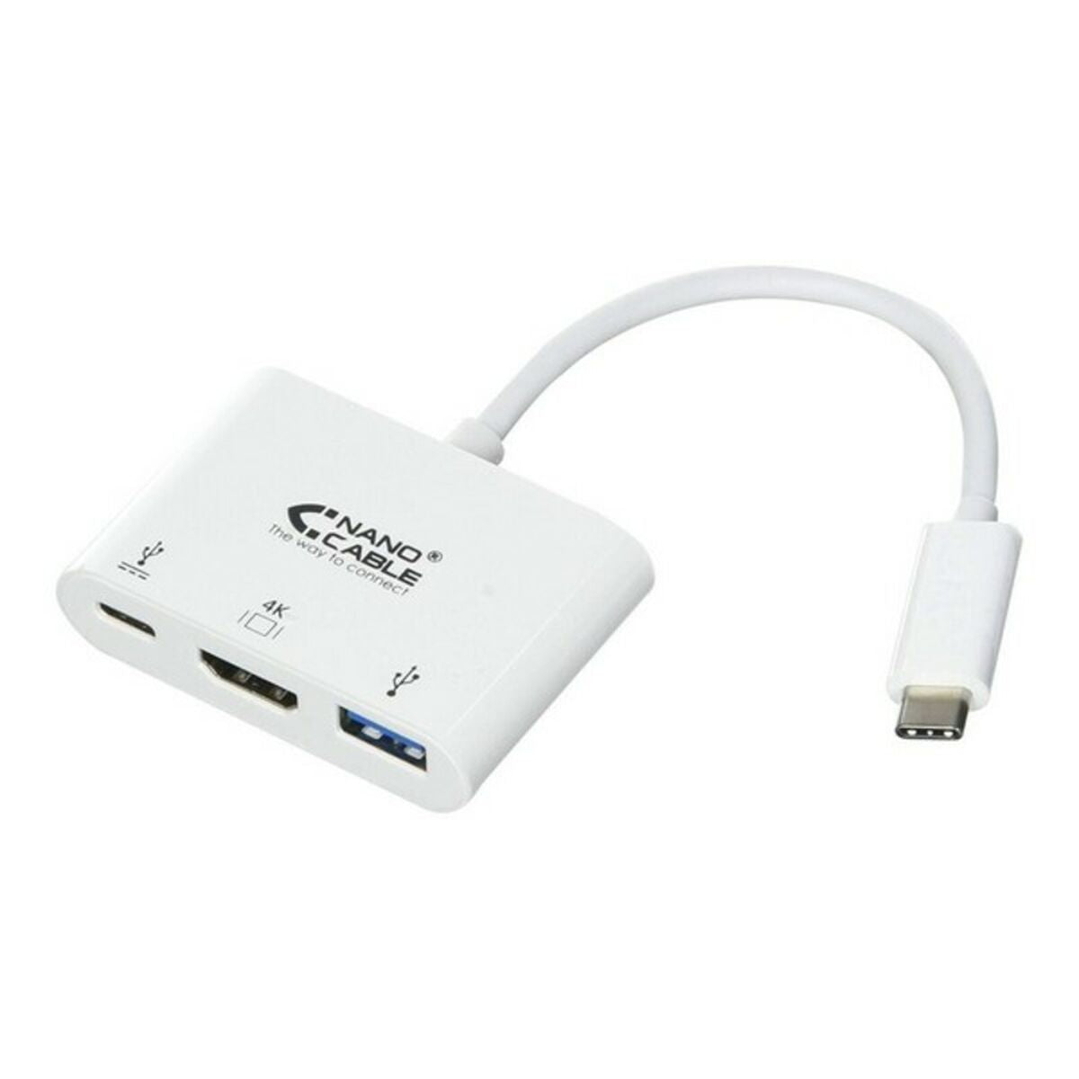 USB-C-zu-HDMI-Adapter NANOCABLE 10.16.4302 Full HD (15 cm) Weiß