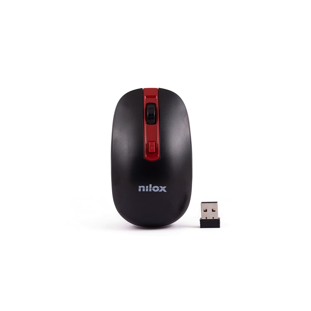 Schnurlose Mouse Nilox NXMOWI2002 1000 DPI Schwarz Schwarz/Rot