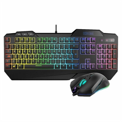 Tastatur und Gaming Maus Krom Krusher RGB Schwarz