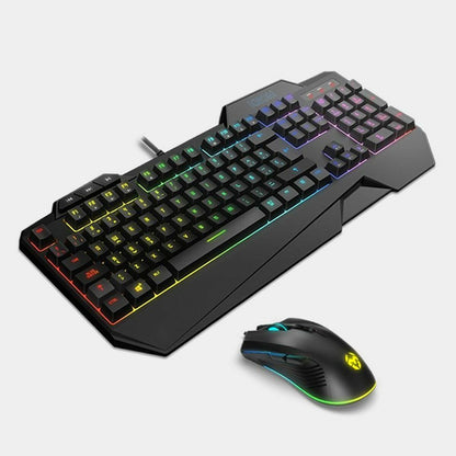 Tastatur und Gaming Maus Krom Krusher RGB Schwarz